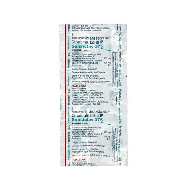 Sensiclav 375mg Tablet 6'S - Bacterial Infections-Pen