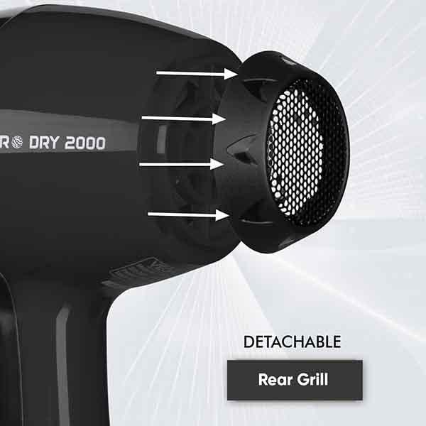 Vega Professional Pro Dry 2000 Watts Hair Dryer With Diffuser & Nozzle Attachments, (VPVHD-13) 1's - Hair Dryers