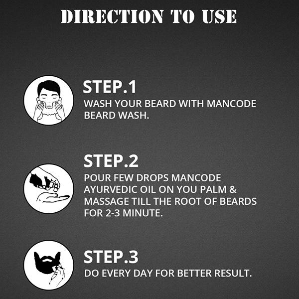 Mancode Ayurvedic Beard Growth Oil 50 ml - Beard Oil