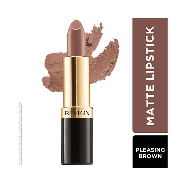 Netmeds | Revlon Super Lustrous Lipstick- Bold Matte-Pleasing Brown 4.2 gm