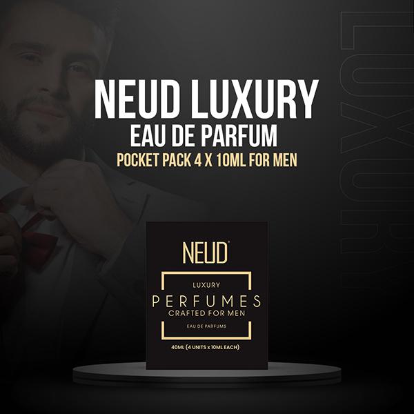 NEUD Luxury Perfume Gift Set for Men - Long Lasting EDP (Citrus, Lavender, Cedarwood, Vanilla) 4x10ml 4's - Men Perfumes (Edt/Edp)