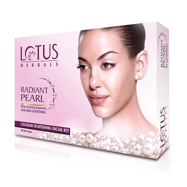 Netmeds | Lotus Herbals Radiant Pearl Cellular Lightening 1 Facial Kit 37 Gm