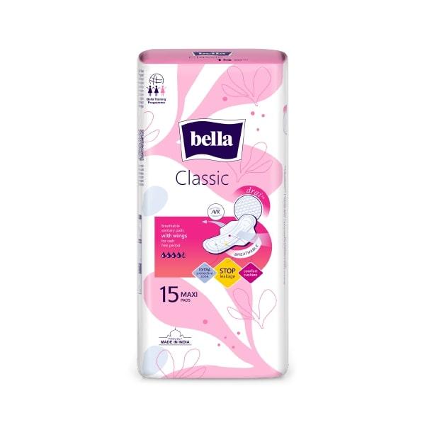 Netmeds | Bella Maxi Drai Wings Sanitary Napkins 15's