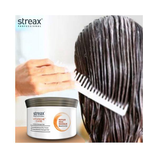 Streax Professional Vitariche Care Repair Max Masque 200 gm - Conditioners