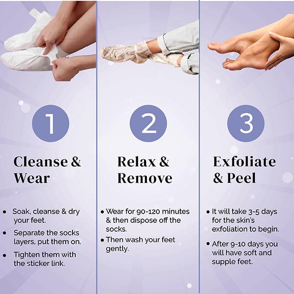 Luxa Derme Peeling & Exfoliating Foot Mask 40 ml - Foot Creams & Lotions