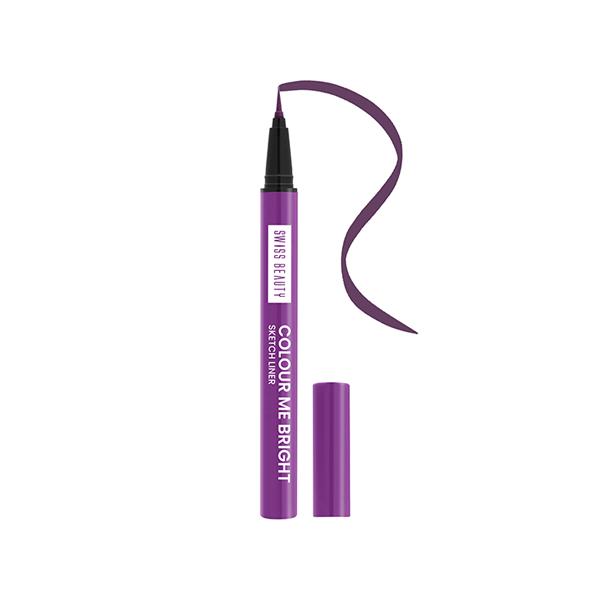 Netmeds | Swiss Beauty Colour Me Bright Sketch Eyeliner-Purple Mush 0.7 ml