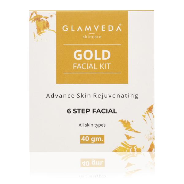 Glamveda Gold Rejuvenating Facial Kit 40 gm - Facial Kits