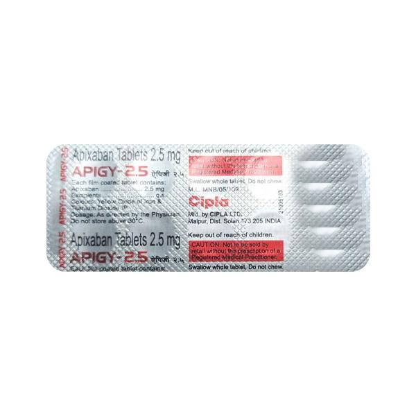 APIGY 2.5 Tablet 10's - Blood Clot-Ant