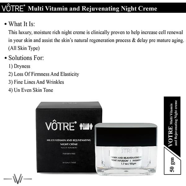 Votre Multi Vitamin & Rejuvenating Night Creme 50 gm - Face Moisturizers
