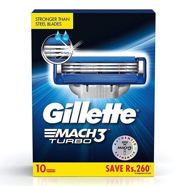 Gillette Mach Turbo 3 Shaving Cartridges 10's - Razors & Cartridges