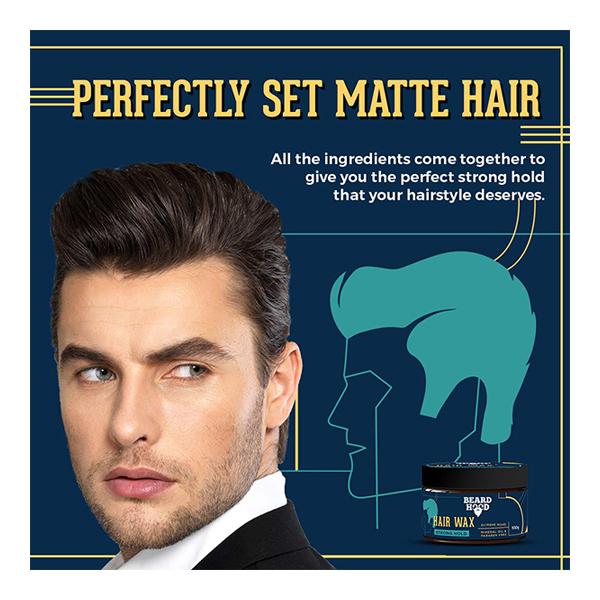 Beardhood Hair Wax - Strong Hold Extreme Bond 100 gm - Hair Gels & Waxes