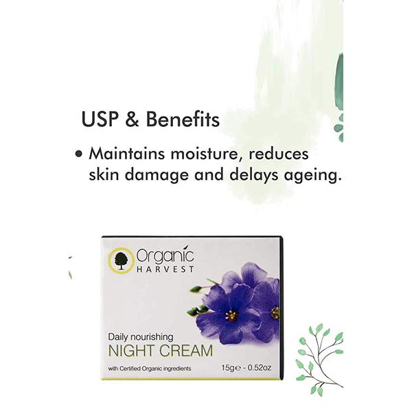 Organic Harvest Brightening Vitamin C Night Cream 15gm - Night Cream