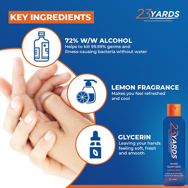 23 Yards Hand Sanitiser Pocket Size Pack of 8 50 ml - Hand Sanitizer