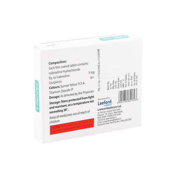 IVAFORD 5 Tablet 15's - Angina