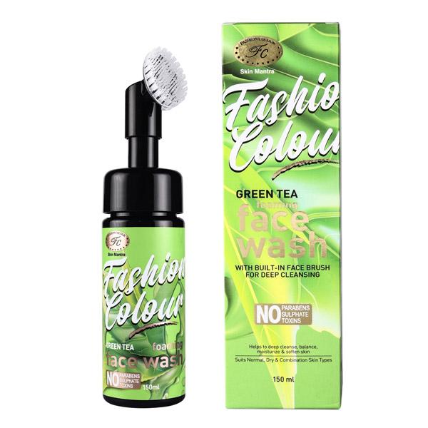 Fashion Colour Green Tea Foaming Face Wash 150 ml - Face Wash & Cleansers