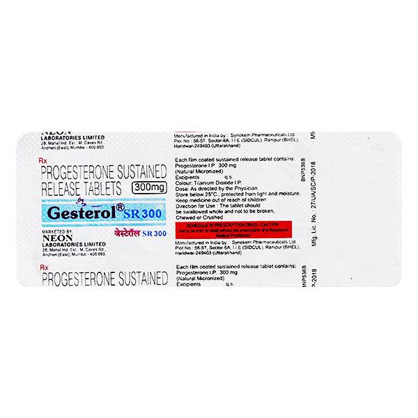 Gesterol SR 300mg Tablet 10'S - Hormonal Therapy-Oes