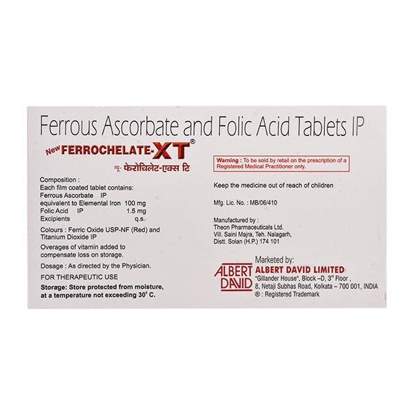 Ferrochelate XT New Tablet 10'S - Iron Supplement/Anaemia-Vma