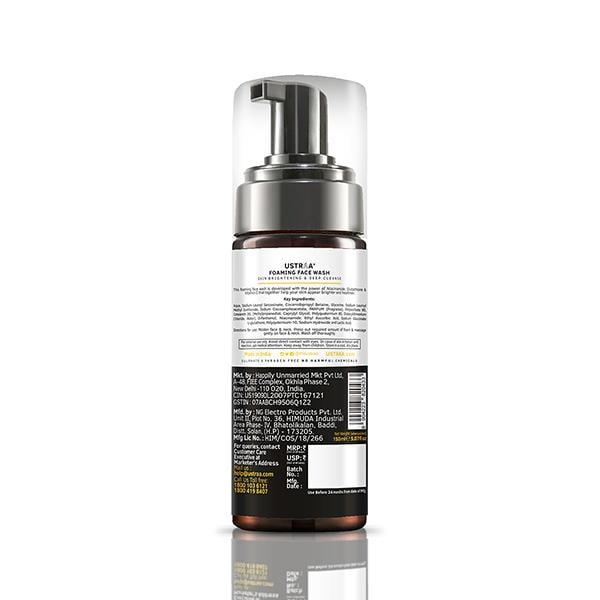 Ustraa Foaming Face Wash - for Skin Brightening 150 ml - Face Wash & Cleansers