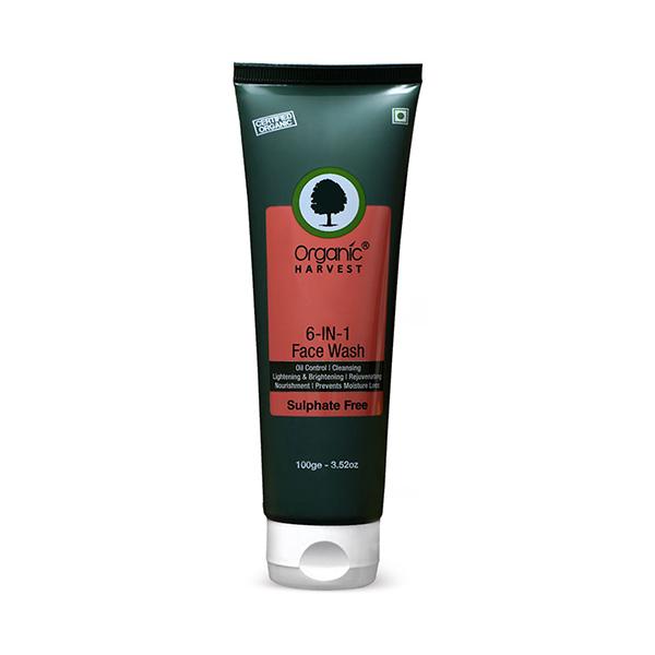 Organic Harvest 6 in 1 Face Wash 100 gm - Face Wash & Cleansers
