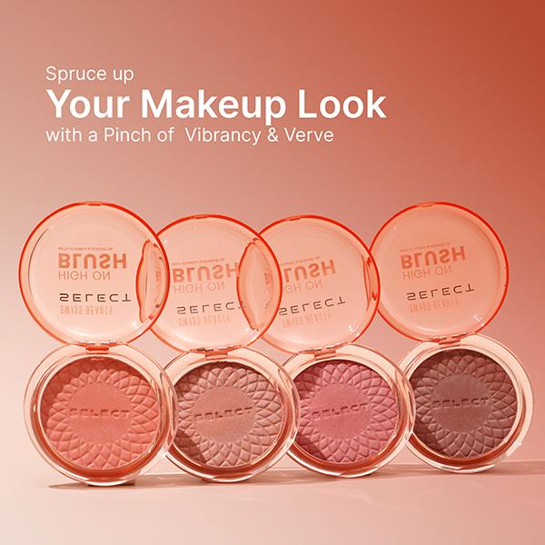 Swiss Beauty Select High On Blush With Natural Matte Finish - Burnt Rose 8 gm - Blushes