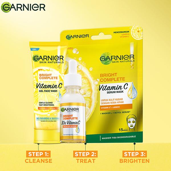Garnier Skin Naturals Bright Complete Face Serum Sheet Mask (Yellow) 28 gm - Sheet Masks