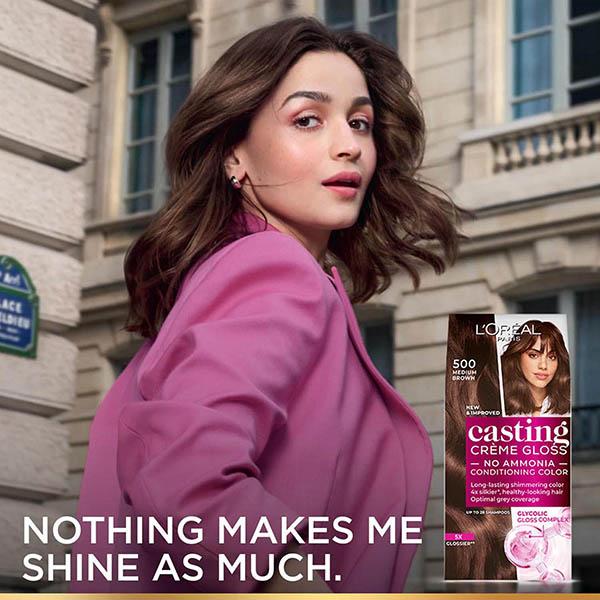 L'Oreal Paris Casting Creme Gloss Hair Color, 415 Iced Chocolate 87.5g+72ml 1's - Crème