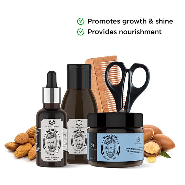 The Man Company Ultimate 5 - In - 1 Complete Beard Growth & Styling Kit for Men 600 ml - Face Wash & Cleansers