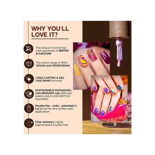 Colorbar Vegan Nail Lacquer Sorbet-041 8 ml - Nail Polish