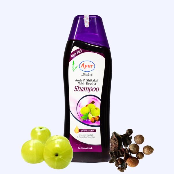 Ayur Herbals Amla Shikakai Reetha Shampoo 500 ml - Personal Care (Ayush)