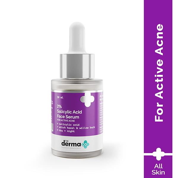 Netmeds | The Derma Co. 2 % Salicylic Acid Face Serum for Active Acne 30ml