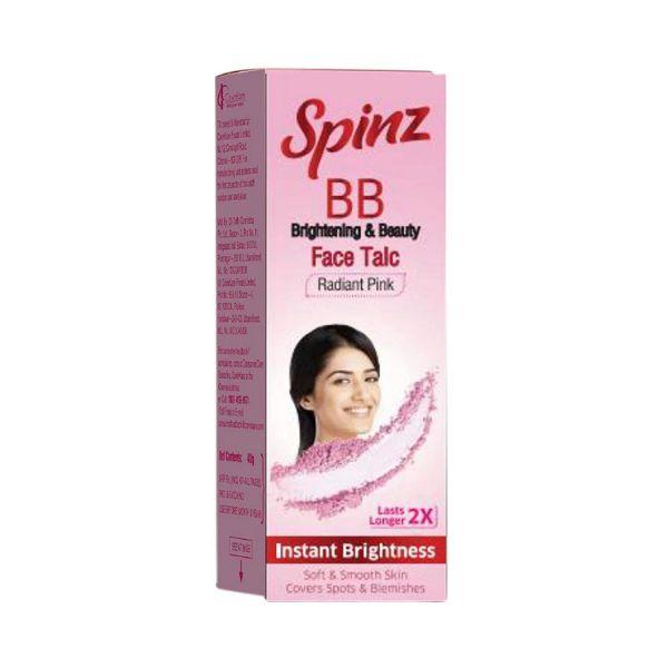 Spinz Bb Face Talc Radiant Pink 80 gm - Talcum Powders