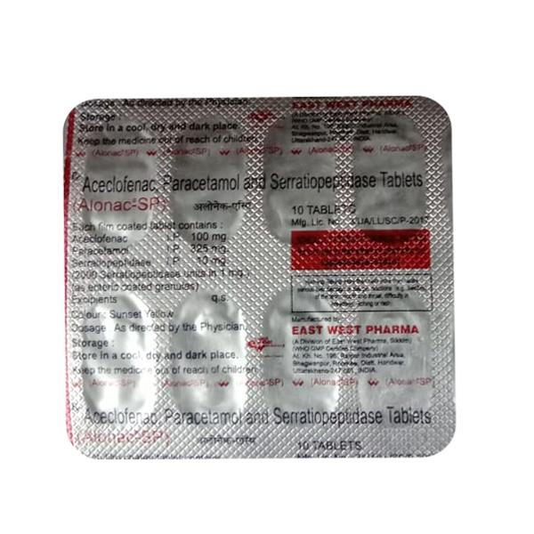 Alonac SP Tablet 10'S - Pain relief-Nsa