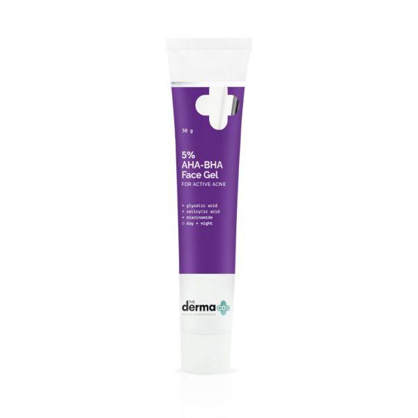 The Derma Co. 5 Percent AHA - BHA Face Gel for Active Acne 30gm