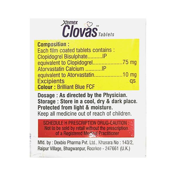 CLOVAS Tablet 15's - Blood Clot-Ant