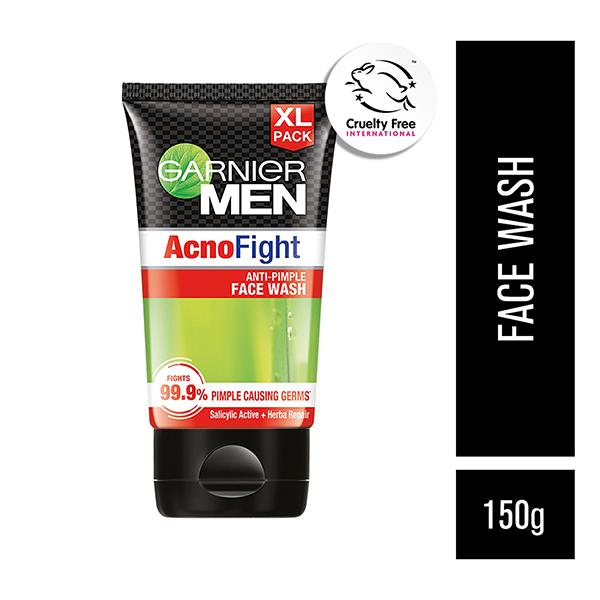 Garnier Men Acno Fight Anti-Pimple Facewash for Acne Prone Skin 150 gm - Face Washes