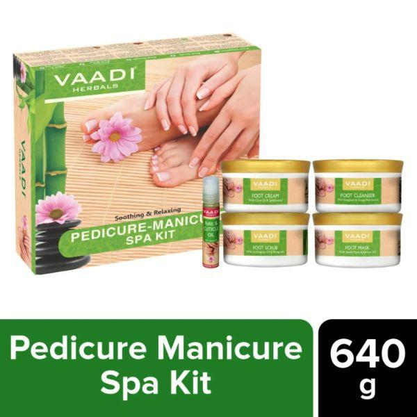 Vaadi Herbals Pedicure Manicure Spa Kit - Soothing & Refreshing 640 gm - Manicure & Pedicure Kits