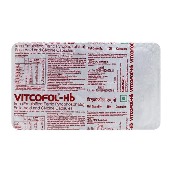 Vitcofol HB Capsule 10'S - Iron Supplement/Anaemia-Vma