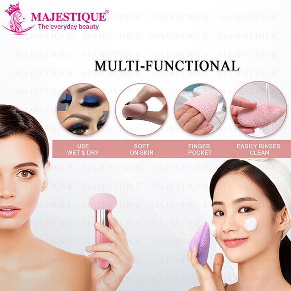 Majestique Facial Cleaning Sponge With Mushroom Makeup Sponge - Color May Vary 1's - Sponges & Applicators
