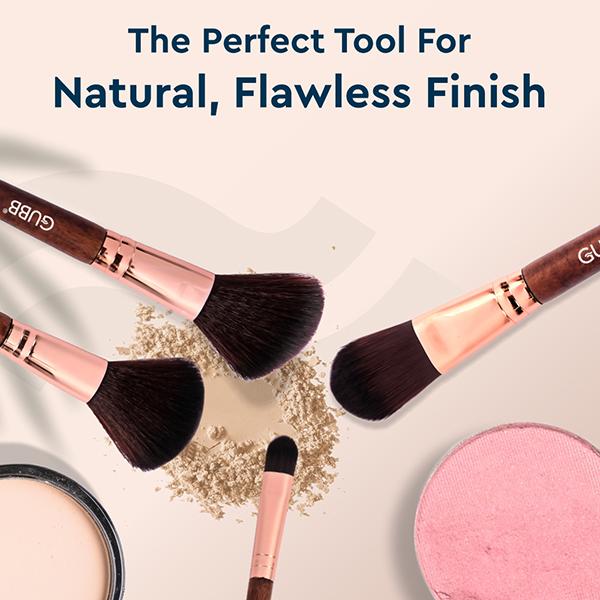 Gubb Ready To Shine Makeup Brushes Set Of 4 (Blush, Powder, Foundation & Eyeshadow) 1's - Face Brush