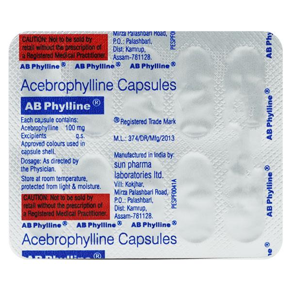AB Phylline 100mg Capsule 10'S - Asthma/COPD-Ast