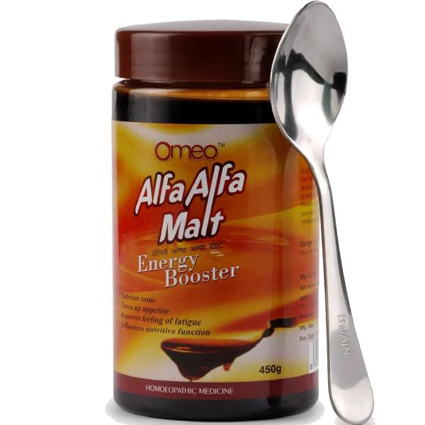 Netmeds | Bjain Omeo Alfa Alfa Malt Energy Booster 450 gm