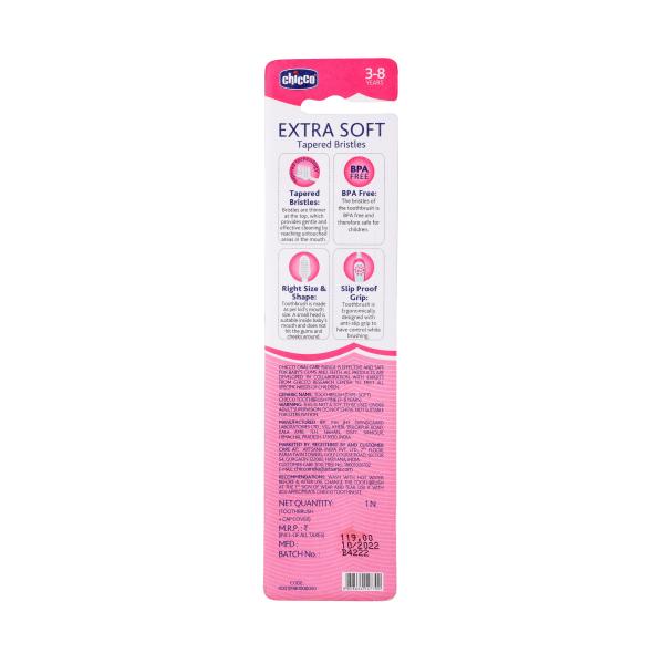 Chicco Kids (3-8yr) Extra Soft Toothbrush 1's - Toothbrushes