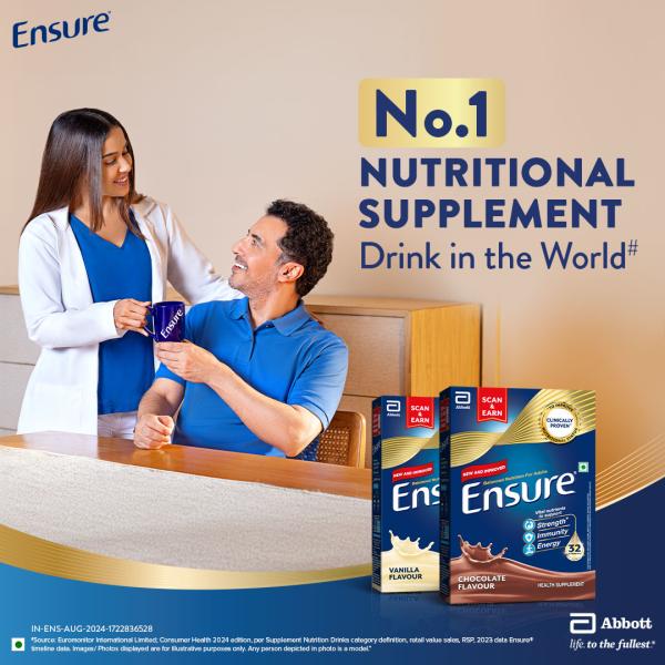 Ensure Nutritional Powder - Chocolate Flavour 950 g (Refill Pack) - Daily Health Drinks