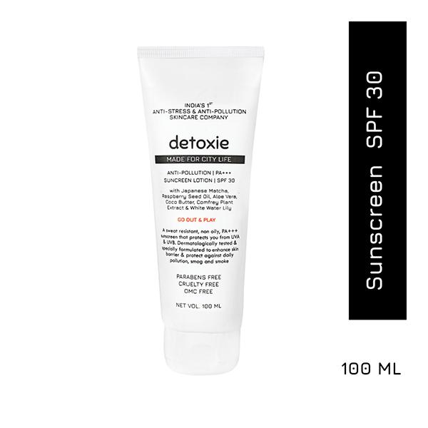 Detoxie Anti-Pollution SPF 30 PA+++ Sunscreen Lotion 100 ml - Face Sunscreen