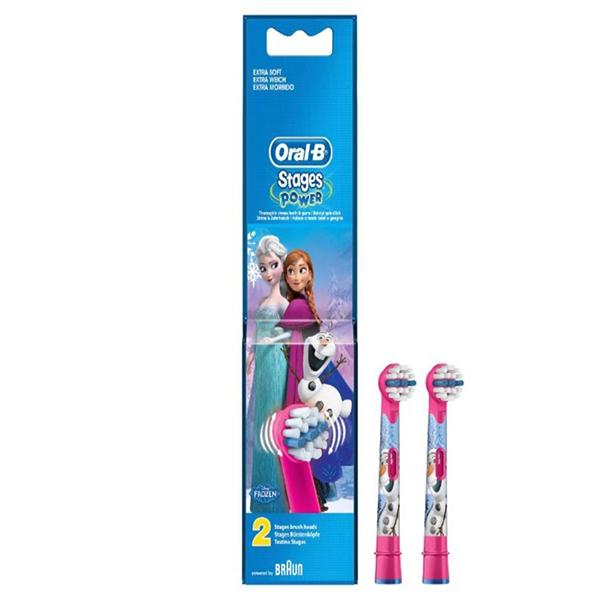 Oral B Kids Electric Rechargeable Toothbrush Heads Replacement Refills, Featuring Disney Frozen Characters 2's