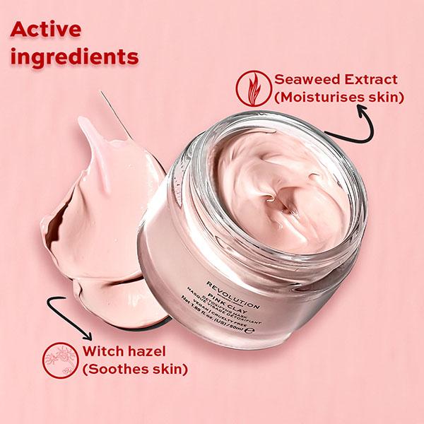 Revolution Skincare Pink Clay Detoxifying Face Mask 50 ml - Masks & Peels