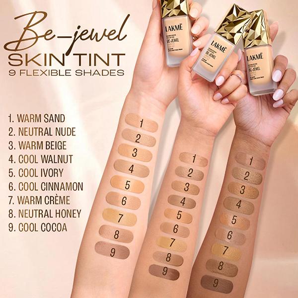 Lakme Be-Jewel Luminous Skin, Up To 2X Luminous Glow, Tint Cool Cocoa 25 ml - Foundation