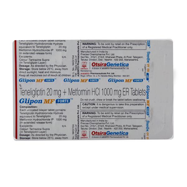 Glipon MF Forte Tablet 10'S - Diabetes-Ant