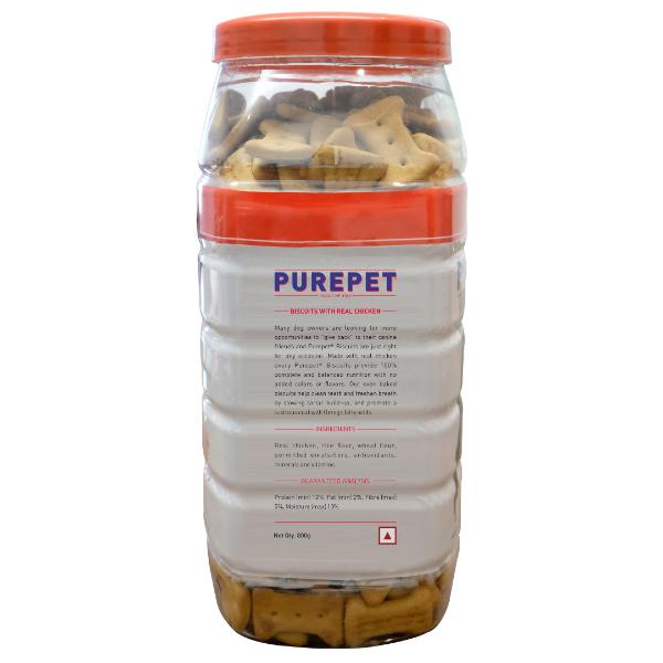 Purepet Biscuit Chicken flavour for Dog Treats 800 g - Petfood