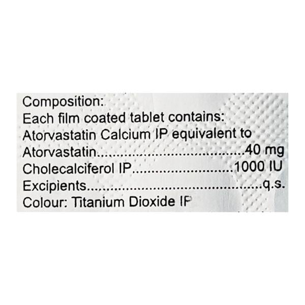 Atorsave D 40mg Tablet 15'S - High Cholesterol-Dys
